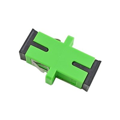 APC UPC PC PBT 재료 1 포트/2 포트와 함께 귀가없는 먼지 방지 쿼드 SC 광섬유 어댑터