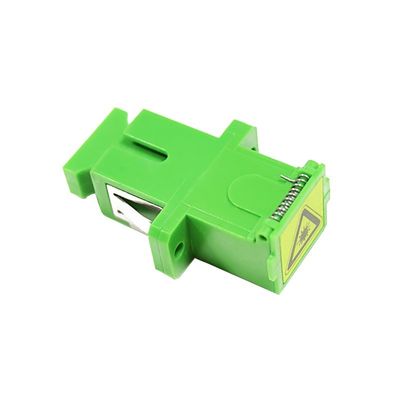APC UPC PC PBT 재료 1 포트/2 포트와 함께 귀가없는 먼지 방지 쿼드 SC 광섬유 어댑터