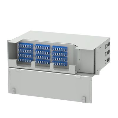 96 코어 광섬유 유통 프레임 회색/검은 LC UPC 타입