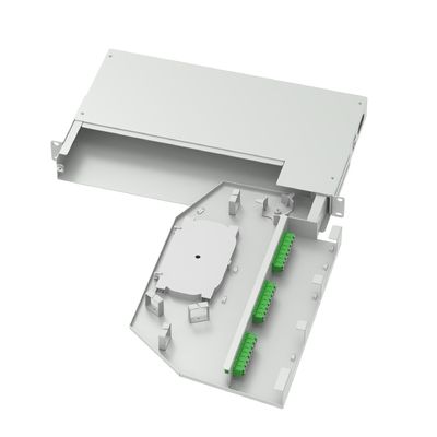 24 코어 LC APC 타입 19 인치 스윙 패치 패널 서브 광학 배포 프레임 최고 회색