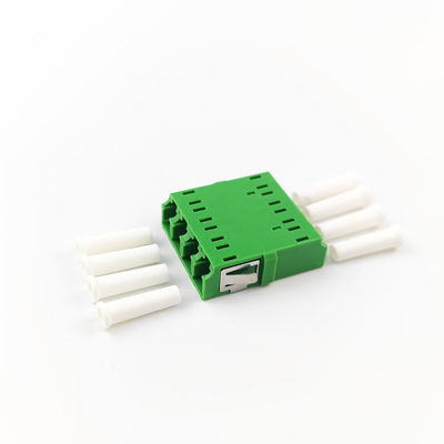 4 포트 녹색 LC APC 광섬유 어댑터 FTTH 성능을 위한 Earless Square Coupler