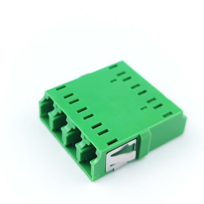 4 포트 녹색 LC APC 광섬유 어댑터 FTTH 성능을 위한 Earless Square Coupler