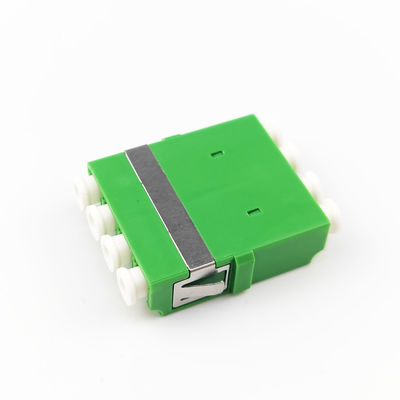 4 포트 녹색 LC APC 광섬유 어댑터 FTTH 성능을 위한 Earless Square Coupler