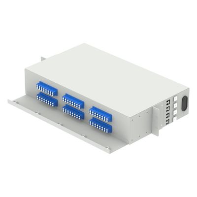 FTTH 96 코어 용량 패치 패널 19 인치 광학 배포 프레임