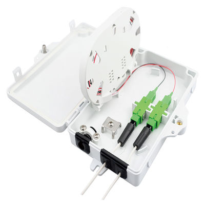 네트워크 유통 액세스 외부 FTTH IP65 광섬유 종료 상자 2 코어 PC ABS