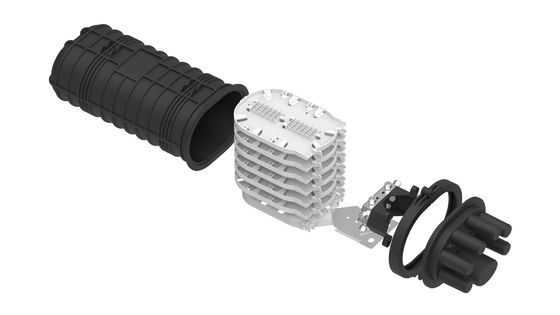 3- 네트워크 FTTH 네트워크에 대한 블랙 288 코어 광섬유 스플라이스 클로저 케이블 합동 상자