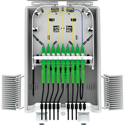 -Made FTTH IP68 8 코어 SC 커넥터 274x175x86와 광섬유 유통 상자