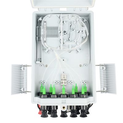 사전 연결 된 섬유 배포 외부 FTTH 16 코어 스플리터 광 터미널 박스
