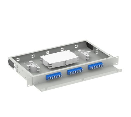 네트워크 및 FTTH 네트워크에 대한 최고의 19 인치 LC UPC 광학 배포 프레임 24 포트