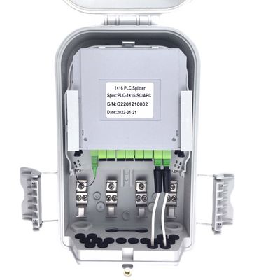 16 포트 FTTH 광섬유 터미널 박스 IP65 벽 기둥 장착 FTTx를위한 야외 상자