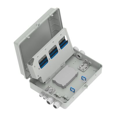 회색 4 포트 광섬유 유통 상자 IP65 네트워크 모델의 야외용 방수