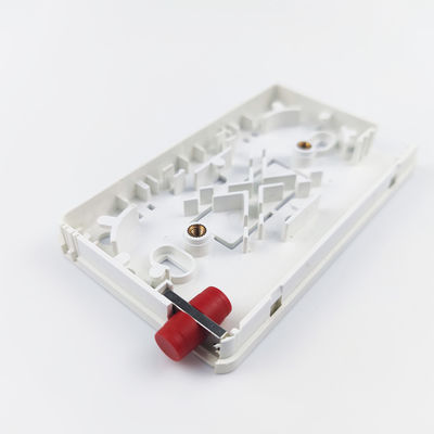 2 코어 FTTH 네트워크용 UPC 플라스틱 광섬유 전면판 소켓 패널 흰색 / 회색