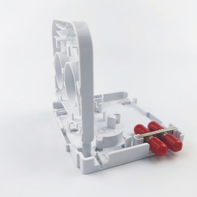 2 코어 ST UPC 플라스틱 광섬유 얼굴판 소켓 패널 FTTH 화이트 통합