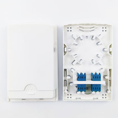 2 코어 LC UPC 플라스틱 광섬유 FTTH 흰색 / 회색 색상 소켓 패널