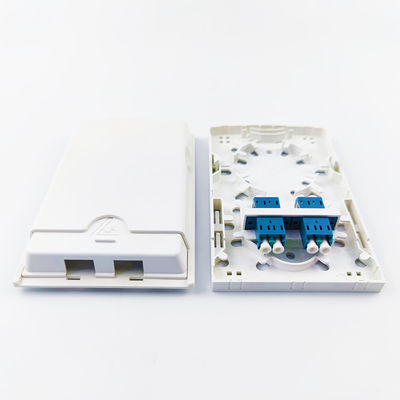 2 코어 LC UPC 플라스틱 광섬유 FTTH 흰색 / 회색 색상 소켓 패널