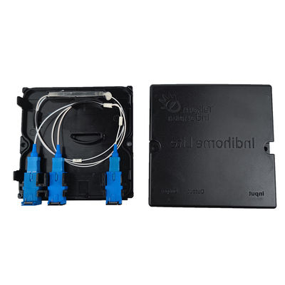 검은색 플라스틱 광섬유 스플리터 전면판 소켓 패널 FTTH 2 코어 SC UPC PC