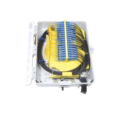 LC 커넥터 광섬유 FTTH 네트워크 48 코어 벽에 설치 된 광섬유 유통 상자