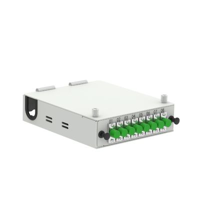 네트워크 FTTH/FTTX 터미널용 알루미늄 8 코어 FC APC 타입 광섬유 배급 상자
