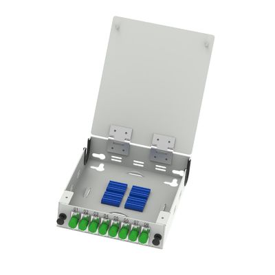 네트워크 FTTH/FTTX 터미널용 알루미늄 8 코어 FC APC 타입 광섬유 배급 상자